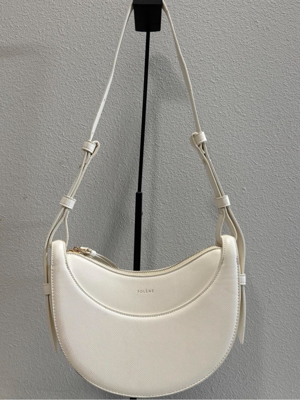 Polene Ivory Crescent Shoulder Bag